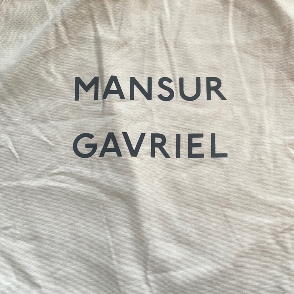 Mansur Gavriel gold cloud clutch